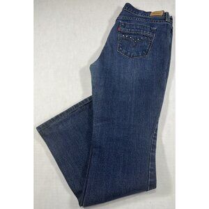 Levi's 515 Jeans Women's Size 10M 34x29 Boot Cut Dark Blue Denim Cotton Stretch